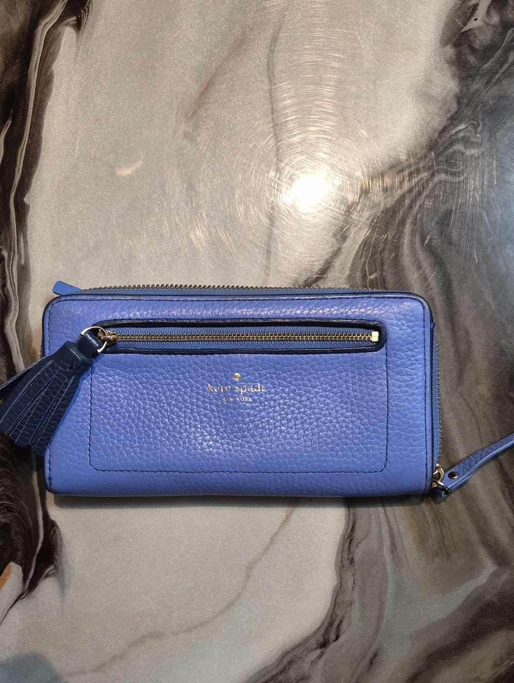 kate spade Periwinkle Blue Pebbled Leather Crossbody